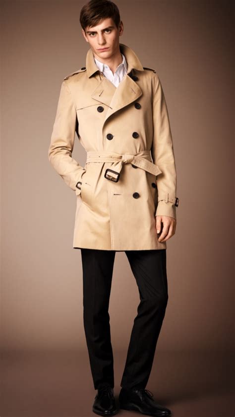 trench hombre burberry|Burberry kensington trench coat men's.